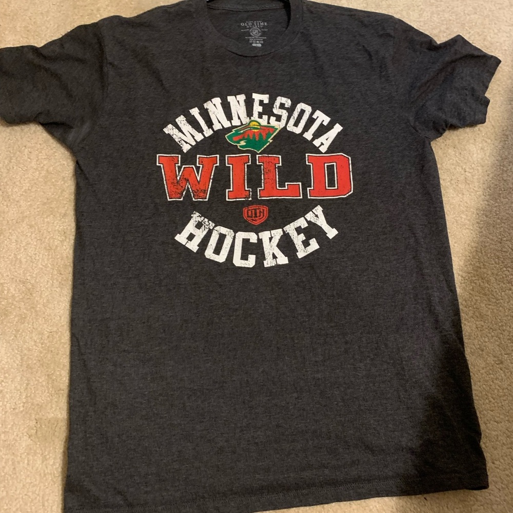 Mens Minnesota Wild Grey Large T-Shirt